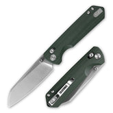 King Penguin G062 Folding Knife (3.35''+14C28N+Micarta Handle)-Crossbar Lock-Thumb Stud-Olitans